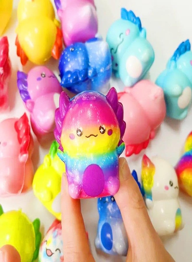 Holydeck 24 Pack Axolotl Slow Squishy Toys Soft Stress Relief Fidgets Toys for Kids Boys Girls Party Favors Novelty Prizes - Image 5